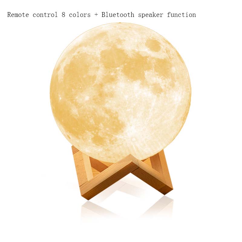 Smart Moon Lamp with Remote Control – Rechargeable Bedside Night Light