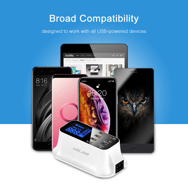 PD18W Smart Digital Power Strip with Fast Charging & Multiple USB Ports