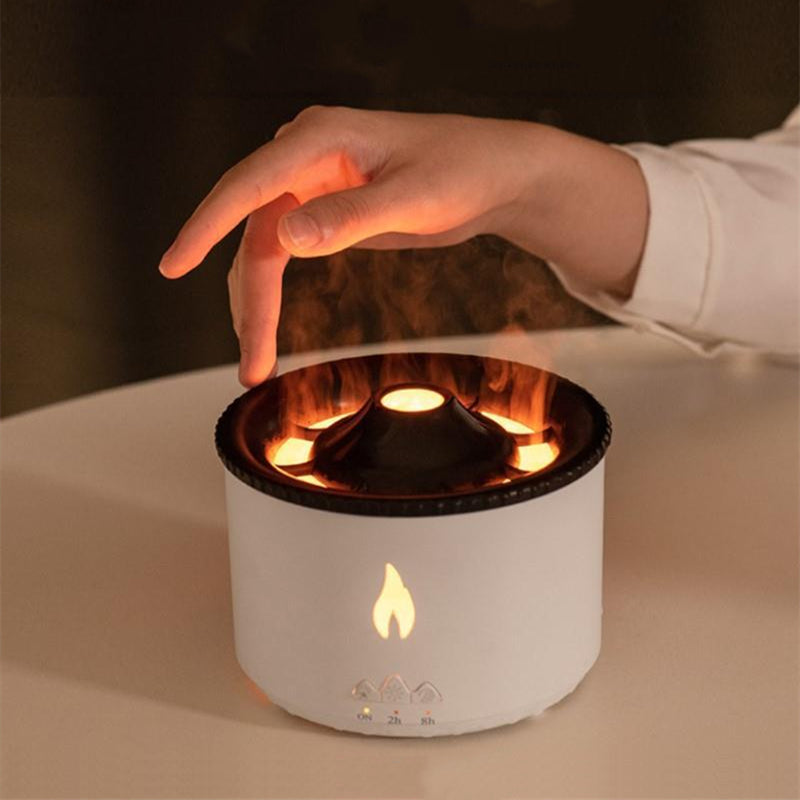 Creative Ultrasonic Volcano Flame Aromatherapy Humidifier & Essential Oil Diffuser